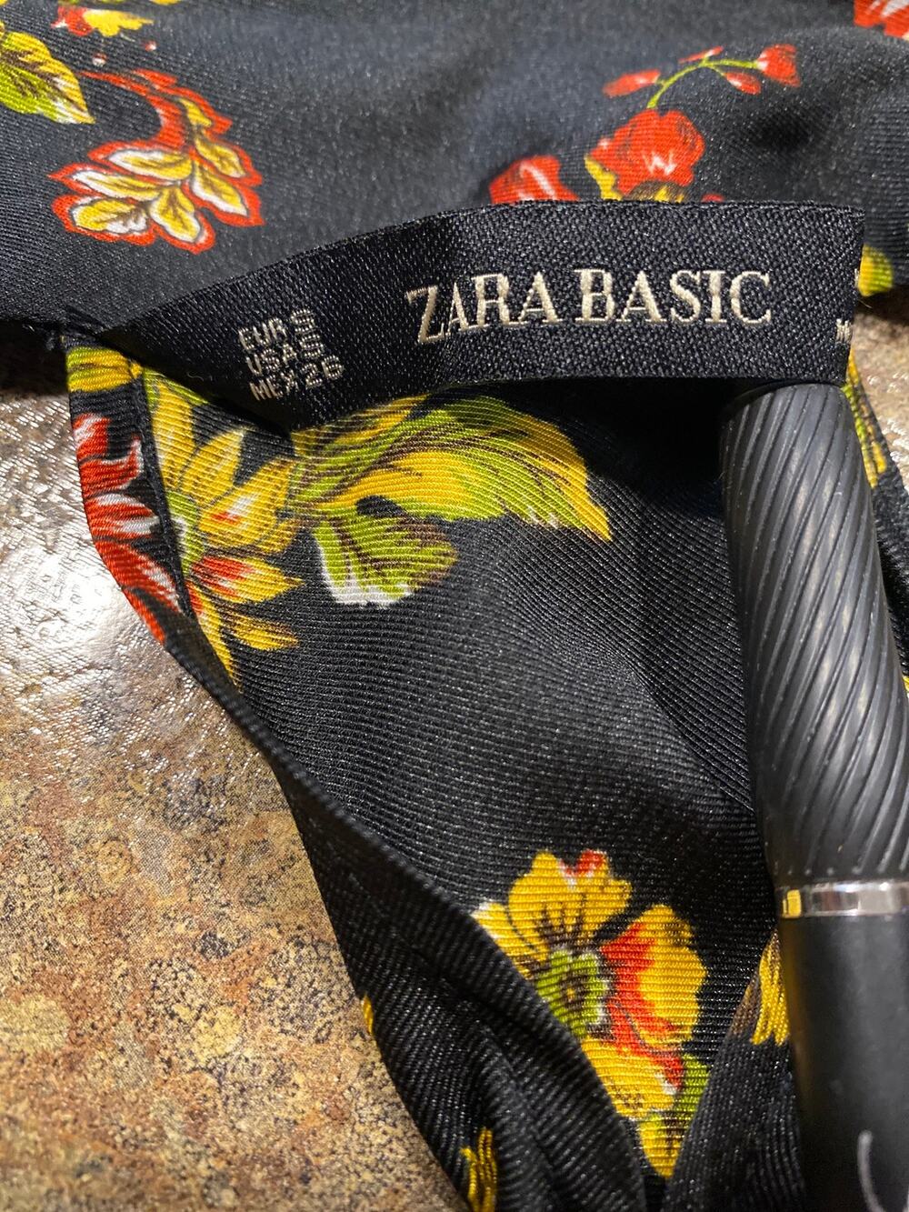 Zara Basic Scarf Print Halter Neck Mini Dress / Tunic Size S